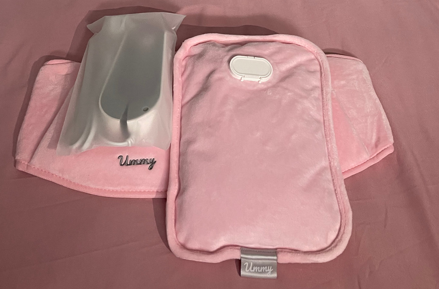 Blush Pink Electric Hot Water Bottle + Waist Strap (Including Accessories)