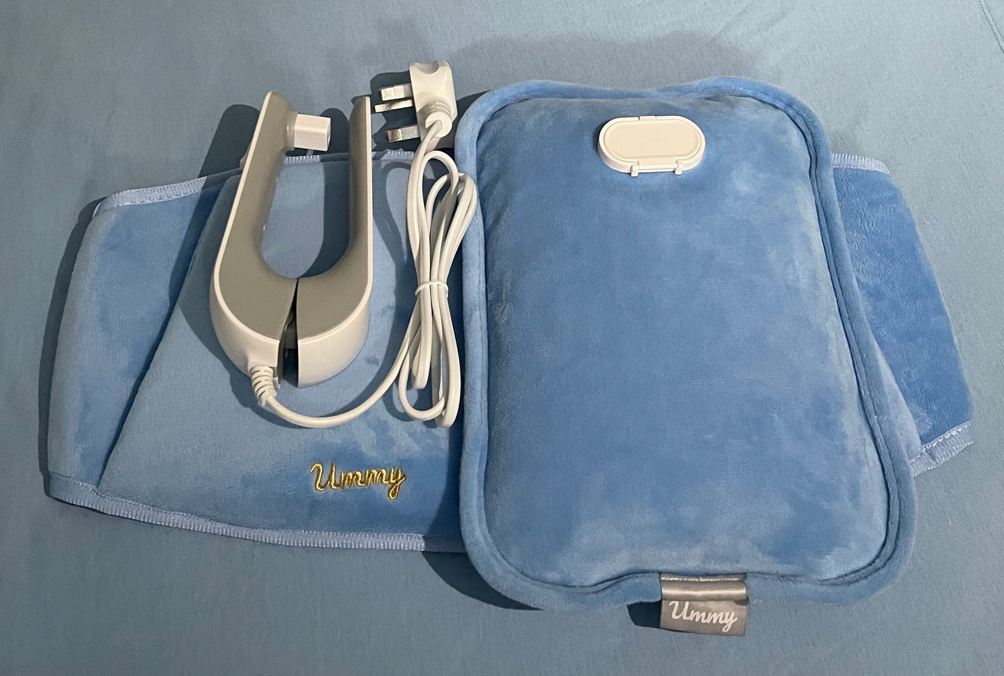 Signature Ummy Blue Electric Hot Water Bottle + Waist Strap (Including Accessories)